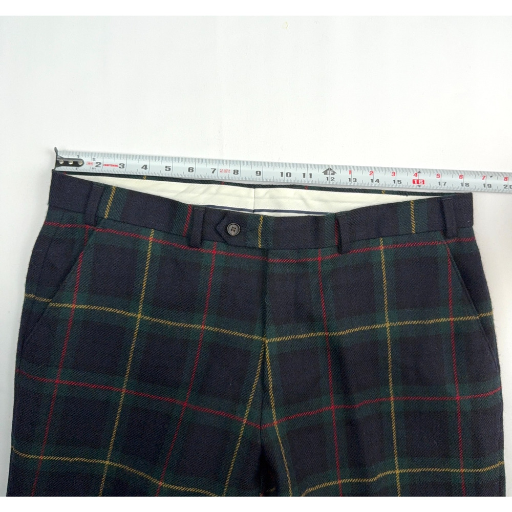 Lauren Ralph Lauren Wool Dress Pants Mens 36x30 Trim Fit Tartan Plaid - Picture 3 of 9